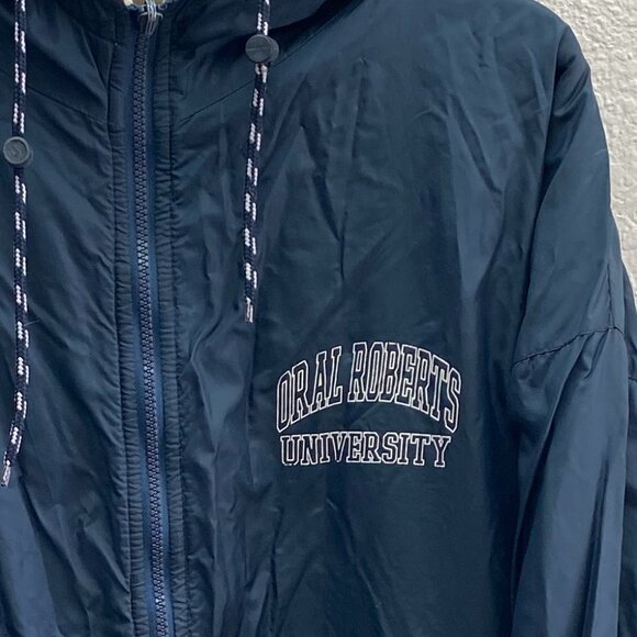 Vintage Oral Roberts University MV Sport Reversible Jacket Men's 2XL Blue Gray - Picture 9 of 10